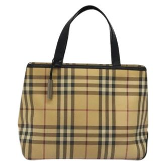 Burberry Pre-owned Handbags, female, Beige, Size: ONE SIZE Pre-owned Nova check handbag