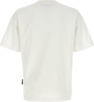 Palm Angels Mens White Cotton T-Shirt