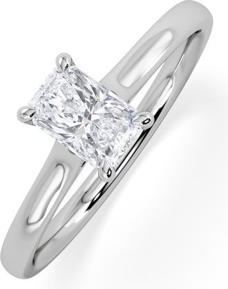 The Diamond Store Amora Radiant 0.50ct Lab Diamond Engagement Ring F/VS1 Set in 18K White Gold