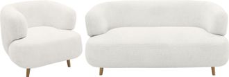 ANDAS Polstergarnitur »Tistam« 2-teilig, 2-Sitzer und Sessel, runde, organische Form