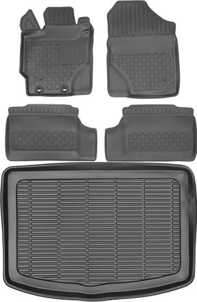 OEM Juego De Alfombrillas Para Coche Y Maletero Para Toyota Yaris Iii Hatchback (2012-2019)