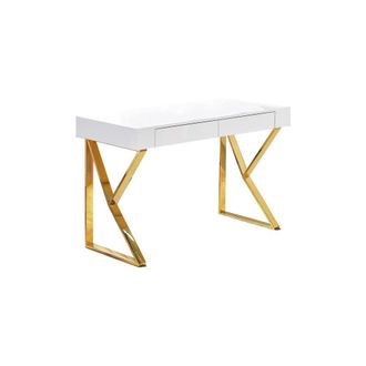 Best Master Furniture Philon 47 Modern Wood Computer Desk in Gold