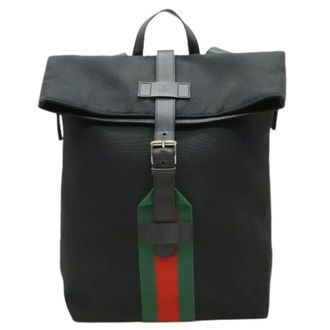 Gucci Pre-owned Backpacks, male, Black, Size: ONE SIZE Pre-owned Backpack