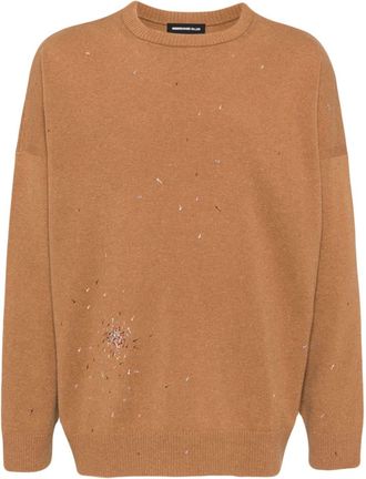 Undercover cross-embroidered jumper - men - Wool - 2 - Neutrals
