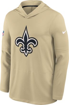 Nike New Orleans Saints Alt Nike Mens Dri-FIT NFL Long-Sleeve Hooded Top in Brown | 03B9065Y7W-HHY