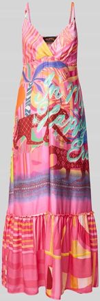 Miss Goodlife Maxikleid aus Viskose Modell Sunset Dream in Pink, Gr&ouml;&szlig;e XL