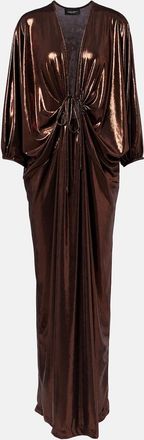 Adriana Degreas Caft&aacute;n drapeado con aberturas