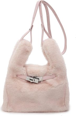 Generic Fluffy Tote Bag Mini Faux Fur Purses,A plush bag that can be carried on the shoulder or by hand,Winter Fuzzy Purses for Women (Pink)