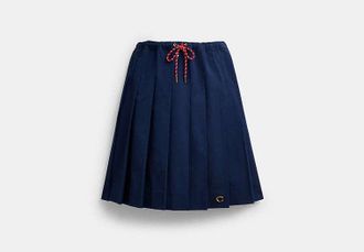Coach Sporty Pleated Midi Skirt