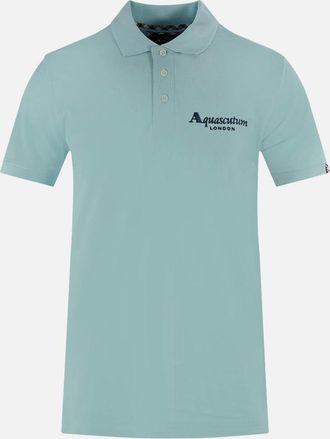Aquascutum Mens Aquascutum London 1851 Light Blue Polo Shirt - Size: 38