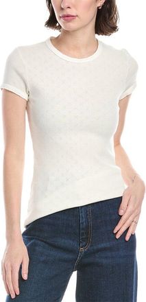 Enza Costa Scallop Edge Pointelle Top