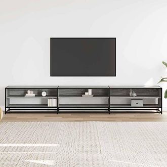 Berkfield Home TV Cabinet Grey Sonoma 270x40x46 cm Engineered Wood | Size: 270 x 40 x 46 cm