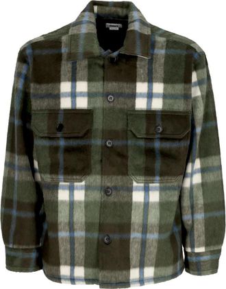 Obey Gewatteerd Shirtjack met Multi Zakken - Heren - Zomerjassen - Veelkleurig - M - Wol - Jassen