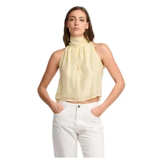 Kocca Sleeveless Tops, female, Yellow, Size: XS Halter Neck Top