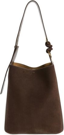 Anya Hindmarch Ringo Suede North/South Shoulder Bag in Truffle at Nordstrom