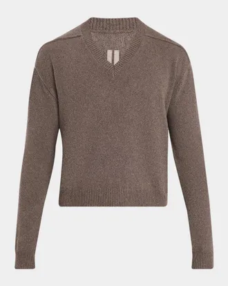 Rick Owens Men & apos;s Cashmere and Wool V-Neck Sweater