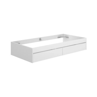 Dmora Cama Individual Casarole, Sommier Para Dormitorio, Estructura De Cama Por Habitaci&oacute;n, Estructura Del Sostenedor Del Colch&oacute;n, 96x195 H40 Cm, Blanco - D