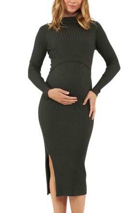 Ripe Nella Rib Nursing Dress in Ivy at Nordstrom, Size X-Large Au