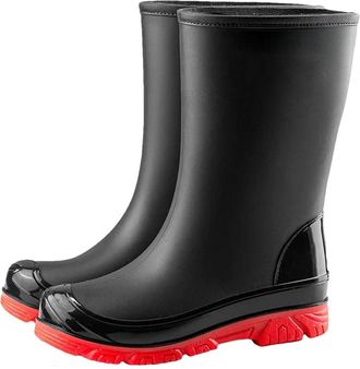 Generic Men Rain Shoes Boots Waterproof Rubber Shoes For Fishing Mid-Tube Rain Boots Non-Slip Water Footwear