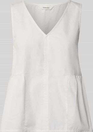 Selected Regular Fit Blusentop aus reiner Baumwolle Modell BLAIR in Weiss, Gr&ouml;&szlig;e 34