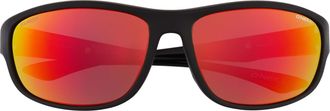 O'Neill Wrap Mens Black Red Mirror Polarized ONS-9062 2.0 - One Size