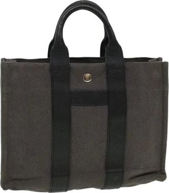 Herm&egrave;s Pre-owned Tote Bags, female, Gray, Size: ONE SIZE Pre-owned Vintage Hand Bag