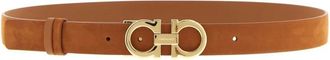 Ferragamo Reversible Gancini Riem - Dames - Riemen - Bruin - 85 CM - Leer - Accessoires