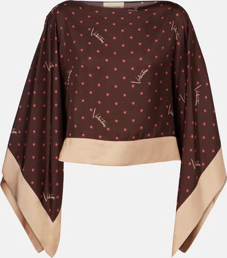 Valentino Top de sarga de seda estampado