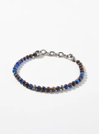 Mancino Mens Natural stone mini-bead bracelet