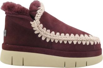 Mou Bounce Welt Enkelboot - Dames - Winterlaarzen - Rood - 40 EU - Leer - Schoenen