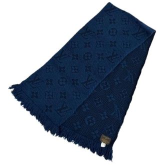 Louis Vuitton Pre-owned Sjaal - unisex - Vintage Accessoires - Blauw - ONE Size - Wol - Vintage
