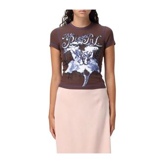 Diesel T-Brenda - Dames - Tops - Bruin - Maat: XS Katoen
