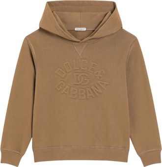 Dolce & Gabbana Kids Sweatshirts, male, Brown, 4 Y, Logo Hoodie