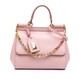 Dolce & Gabbana Pre-owned Dolce and Gabbana Small Leather Miss Sicily Satchel Ladies HUMV0IG281SI8OLM