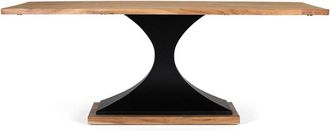 Giner&Colomer Mesa de comedor en madera de mango y patas de metal 200cm