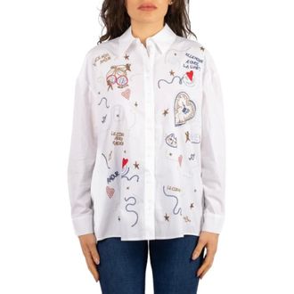 Nenette Dames, Blouses & Shirts, Wit, Maat: XS