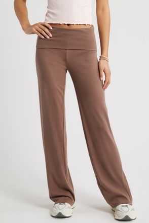 BP. Foldover Leggings in Brown Quartz at Nordstrom, Size Xx-Small