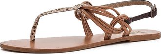 Mia MLE-Tazara Womens Sandals Natural Cheetah/Tan/Dark Brown : 7.5 M, Faux Leather