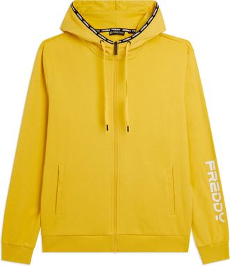 Freddy Felpa con cappuccio e zip in cotone interlock