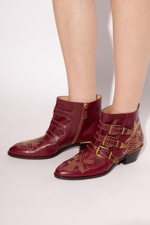 Chlo&eacute; Cowboy Boots Susan, Womens, Burgundy