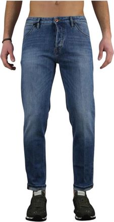 Pantaloni Torino Tapered Denim Broek voor Mannen - Heren - Slim Fit Jeans - Blauw - W30 - Denim - Jeans