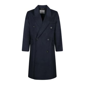 Amaranto Amar&aacute;nto - Double-breasted jas - Heren - Mantels - Blauw - Maat: M Zijde