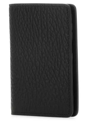 Maison Margiela Mens Black Leather Wallet T8013 Exterior: Portafogli