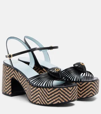Valentino Garavani Coeur Royal leather platform sandals