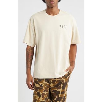Rta Colin Oversize Logo Graphic T-Shirt in Tan at Nordstrom, Size Xxx-Large
