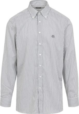 Etro Overhemden, Heren, Zwart, 2Xl, Roma Logo Shirt
