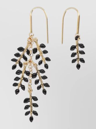 Isabel Marant two tone leaf dangle earrings design