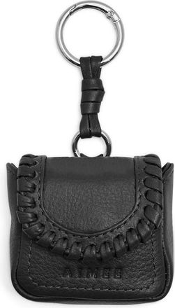 Aim&eacute;e All For Love Leather Bag Charm in Black at Nordstrom