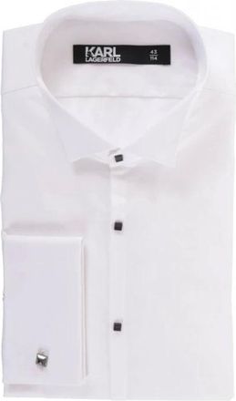 Karl Lagerfeld Heren, Overhemden, Wit, Maat: 3XL Katoen