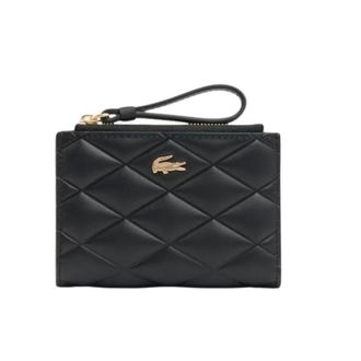 Lacoste Portafoglio Crocodelle in pelle - - Accessories - Donna - Nero - ONE SIZE